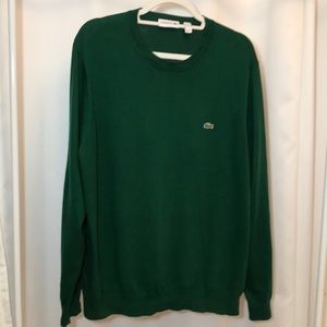Lacoste Crew Neck Sweater. Green.